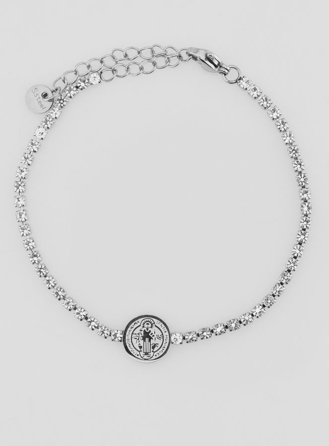 Bracelet de Saint Benoît en Inox Gris (pic 1)