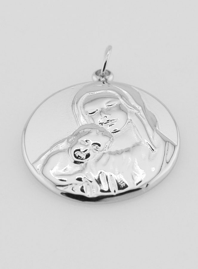 Médaille Vierge à l'Enfant - 20mm (pic 2)