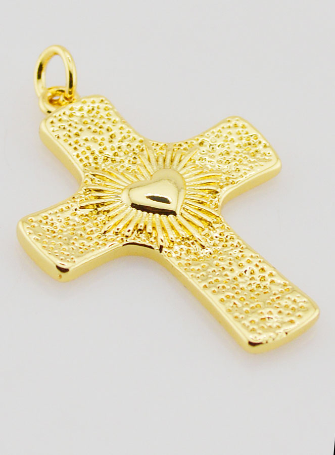 Pendentif Croix Motif Ex Voto - 27mm (pic 3)