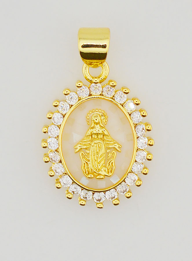 Médaille Vierge Miraculeuse Ivoire - 17mm (pic 1)