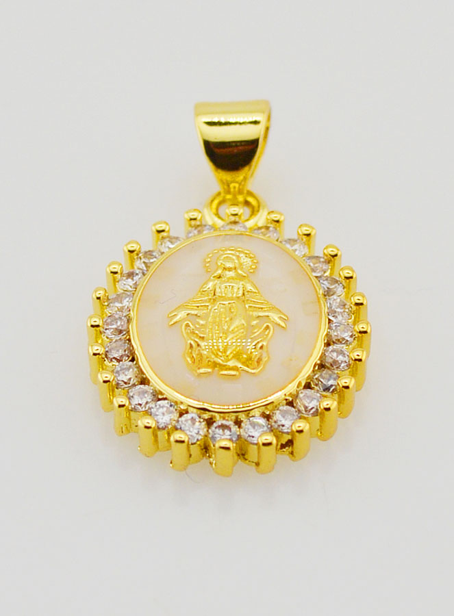 Médaille Vierge Miraculeuse Ivoire - 17mm (pic 2)