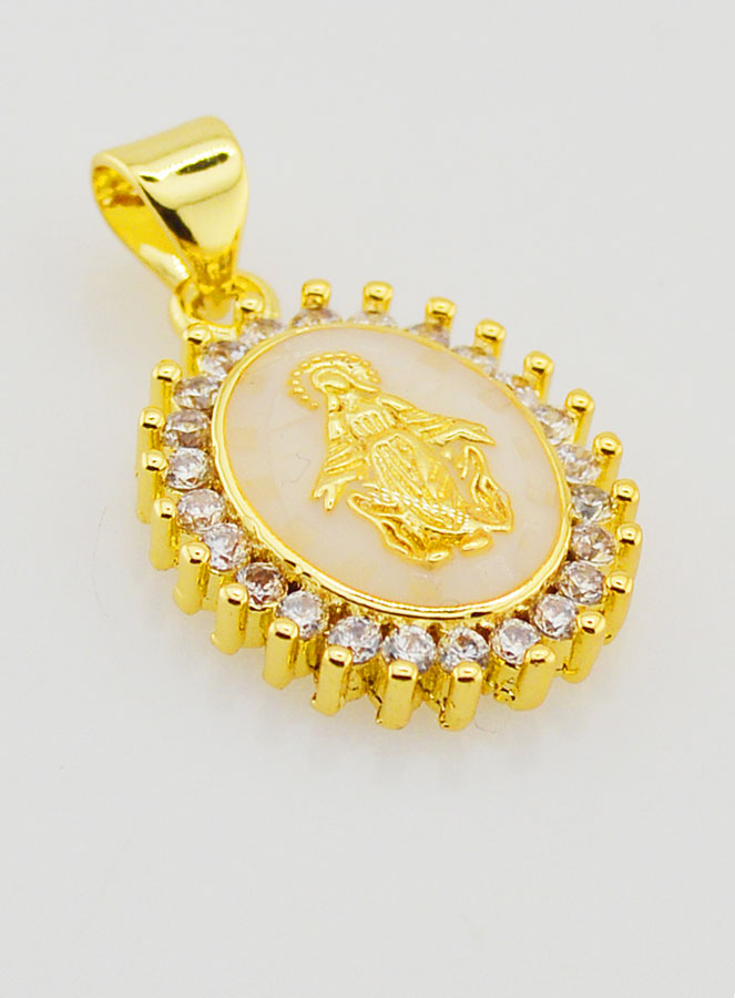 Médaille Vierge Miraculeuse Ivoire - 17mm (pic 3)