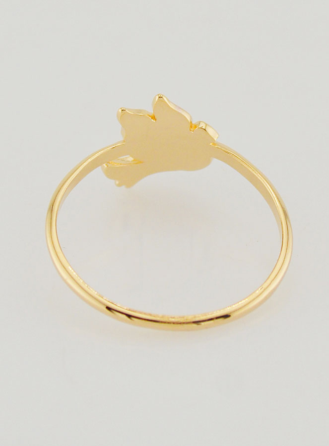 Bague Colombe de la Paix en Plaqué Or - T60 (pic 4)