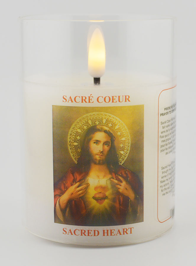Veilleuse LED Prière Sacré Coeur de Jésus (pic 1)