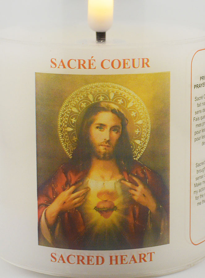 Veilleuse LED Prière Sacré Coeur de Jésus (pic 3)