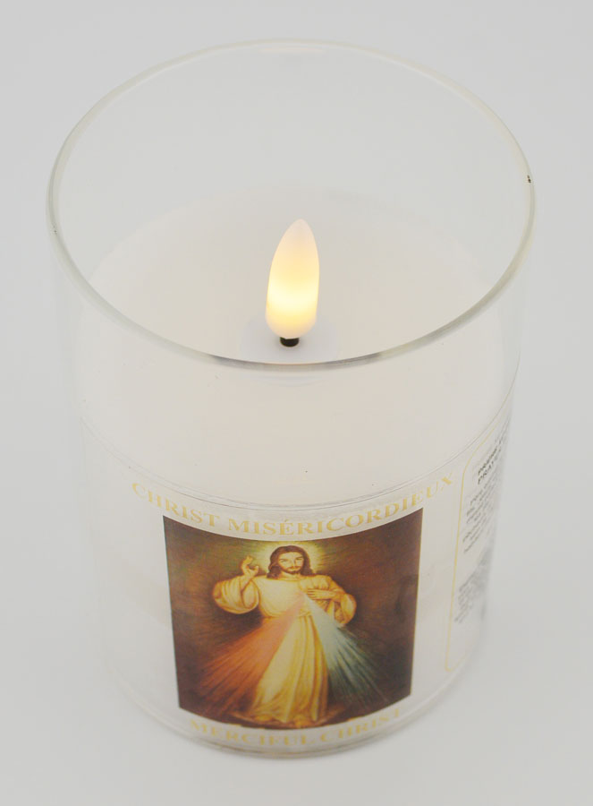 Bougie d'Église à Piles - Christ Miséricordieux (pic 2)