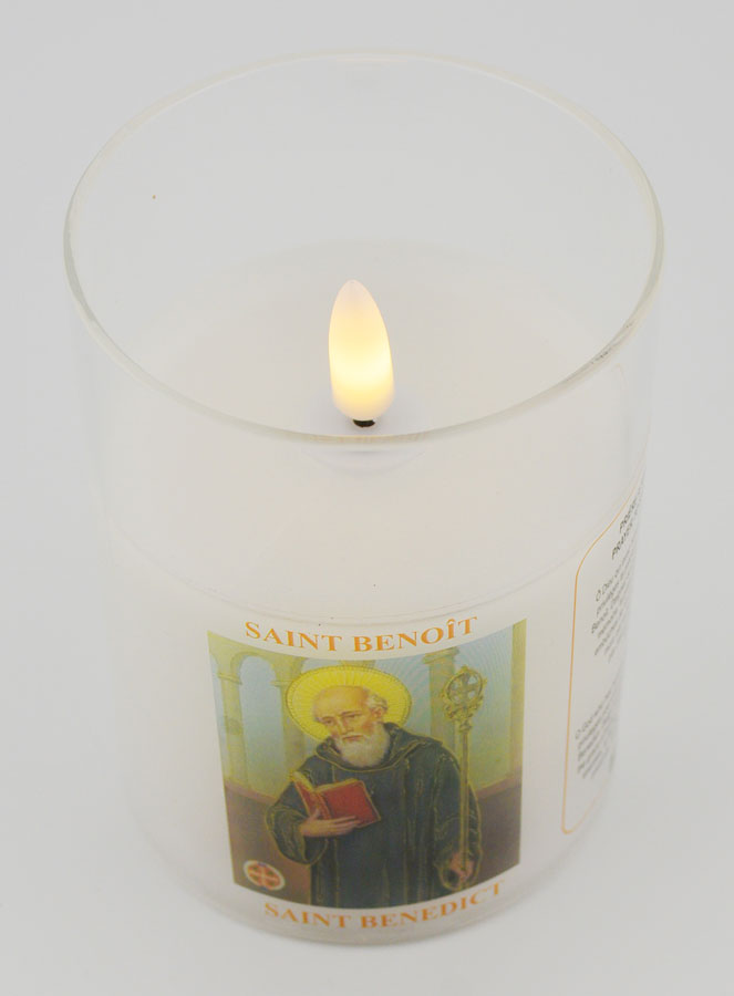 Veilleuse LED - Prière de Saint Benoît (pic 2)
