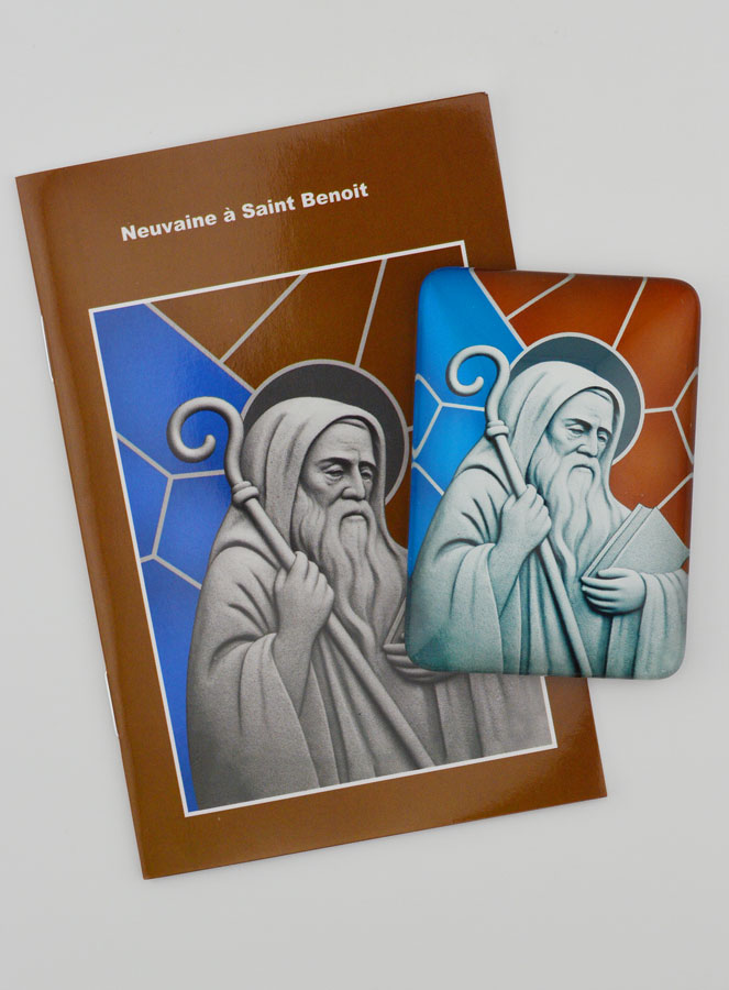 Magnet & Livret de Neuvaine - Saint Benoît (pic 1)