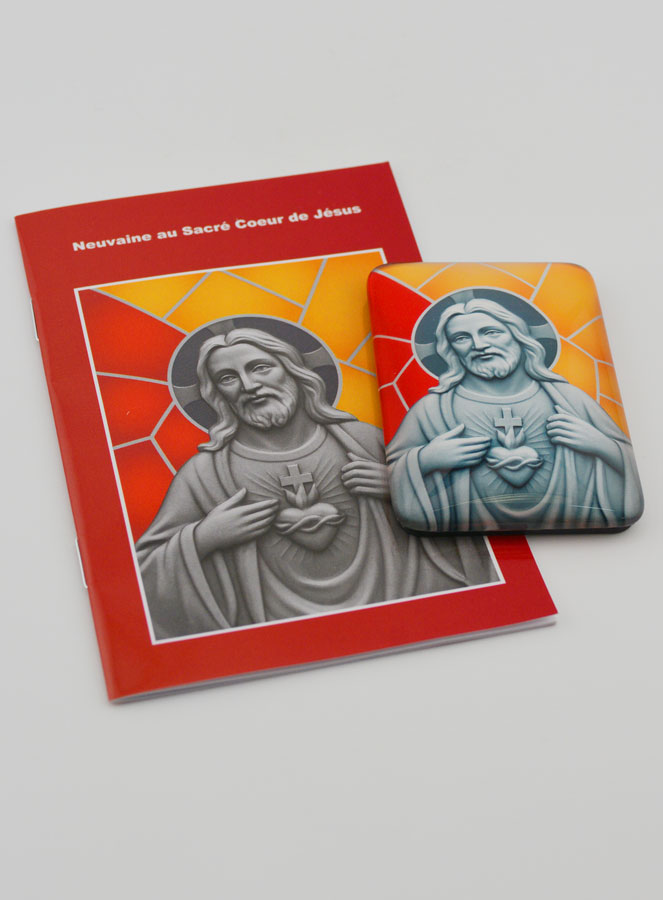 Magnet & Livret de Neuvaine - Sacré Coeur de Jésus (pic 2)