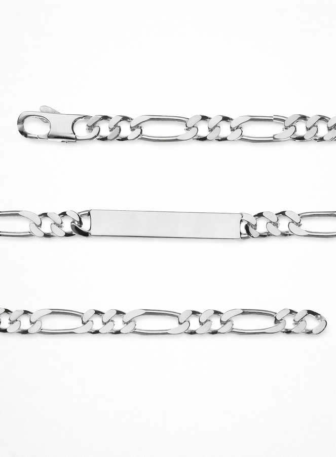 Gourmette Homme en Argent - Maille Figaro 6mm (pic 1)
