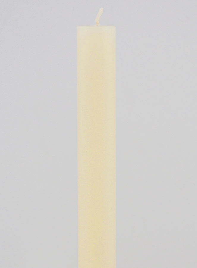 Bougie Teintée Masse 27cm - Blanc Perlé (pic 3)