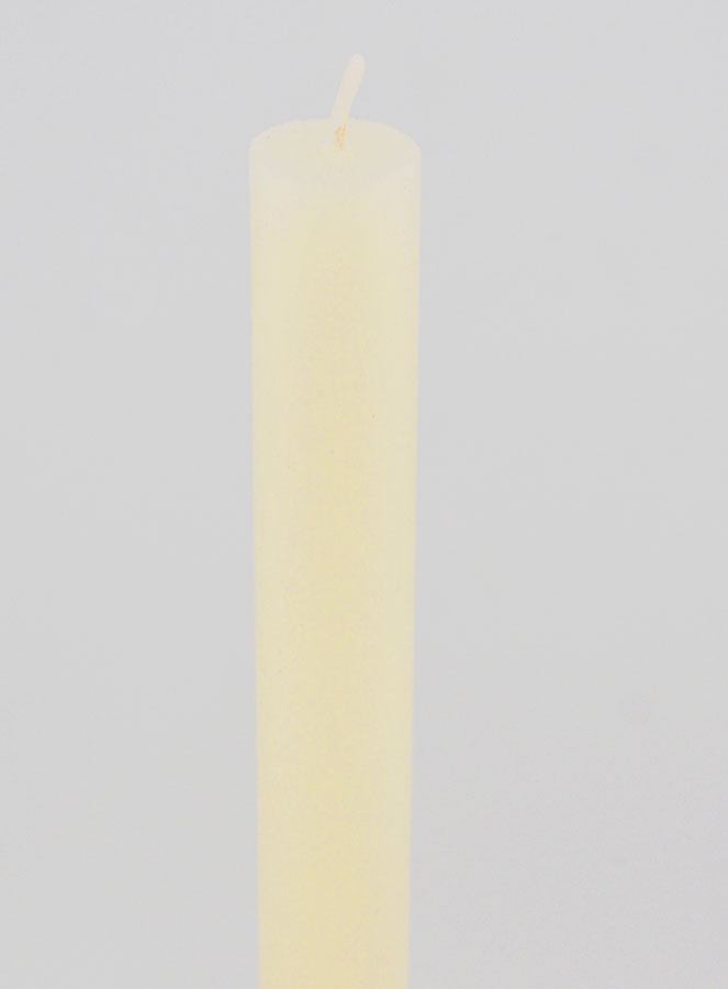 Bougie Teintée Masse 27cm - Blanc Perlé (pic 4)