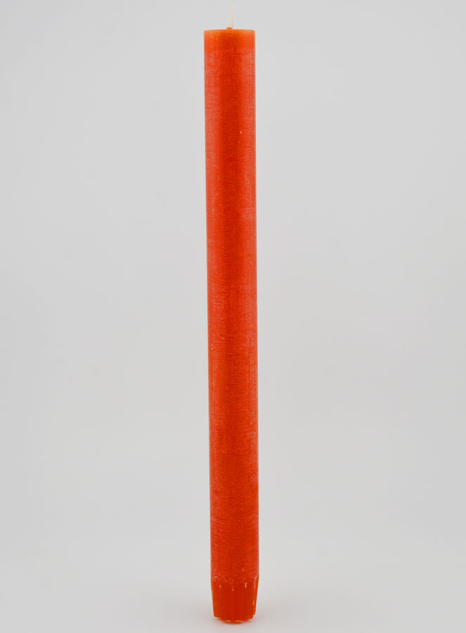 Bougie Teintée Masse 27cm - Orange (pic 1)