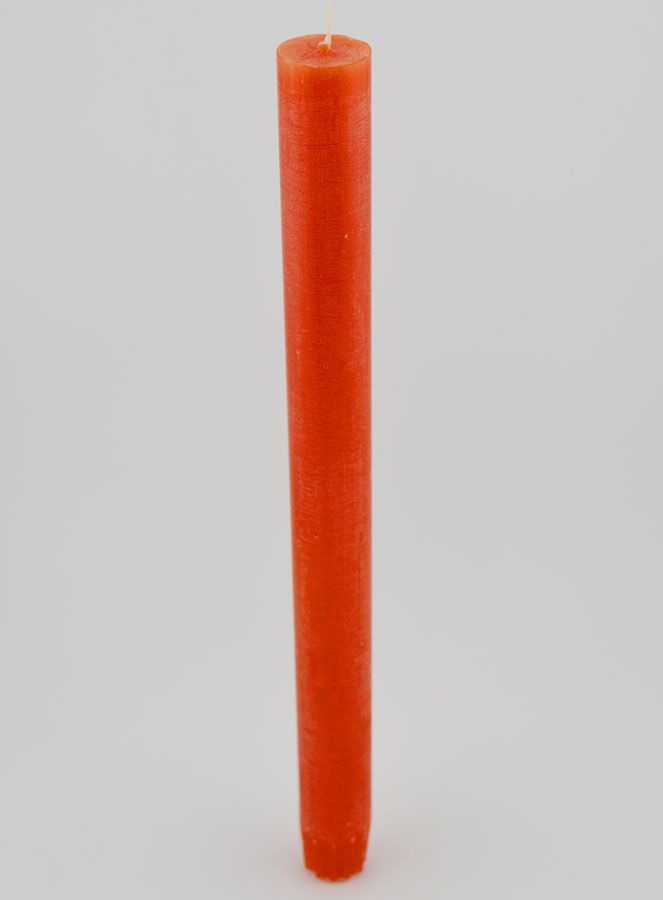 Bougie Teintée Masse 27cm - Orange (pic 2)