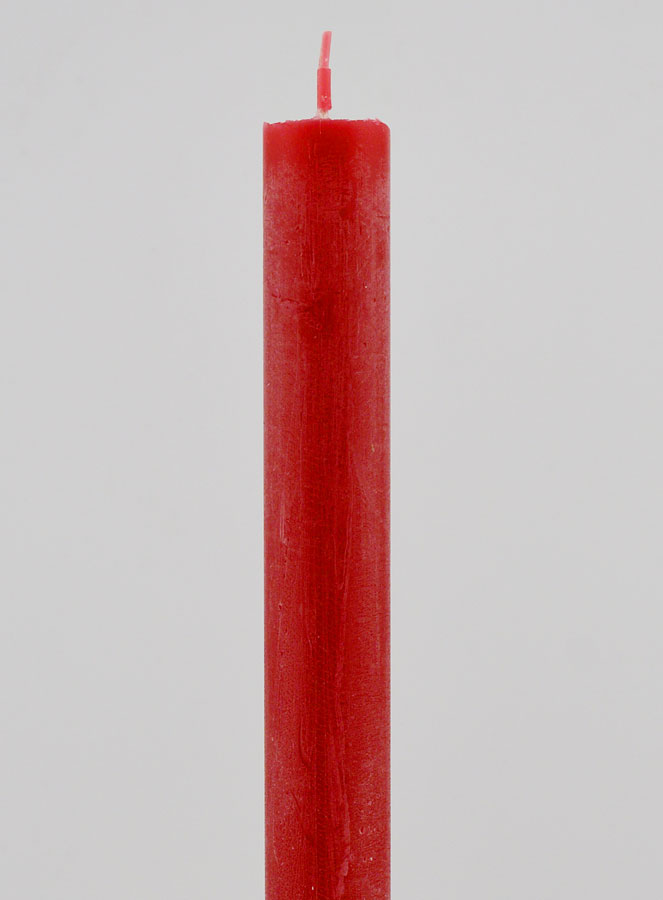 Bougie Teintée Masse 27cm - Rouge Carmin (pic 3)