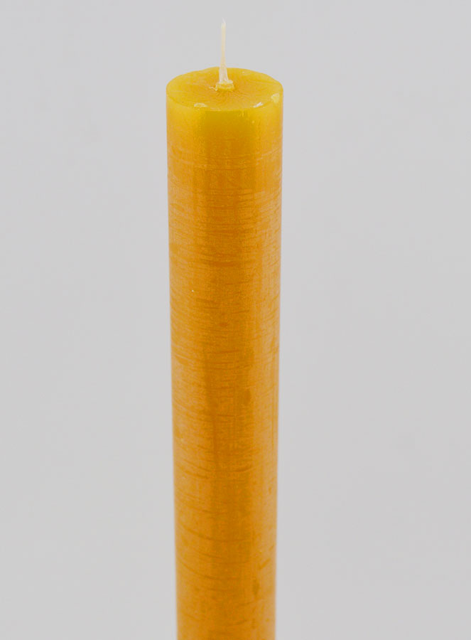 Bougie Teintée Masse 27cm - Jaune Miel (pic 4)