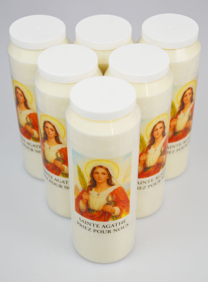 Lot de 6 Bougies de Neuvaine à Sainte Agathe (pic 3)