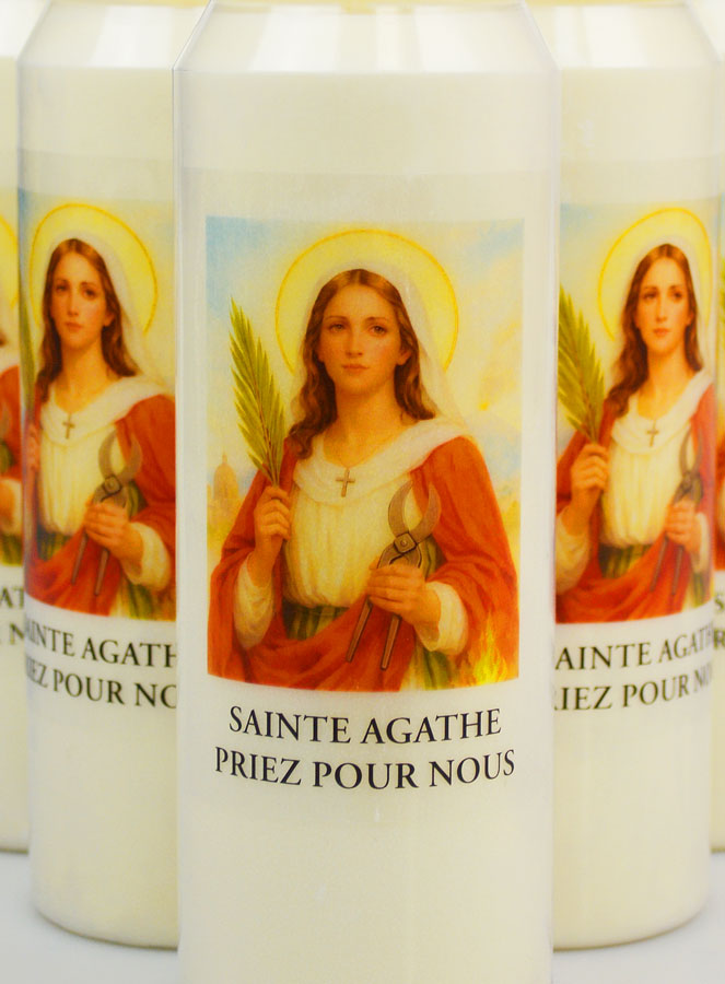 Lot de 10 Bougies de Neuvaine à Sainte Agathe (pic 2)