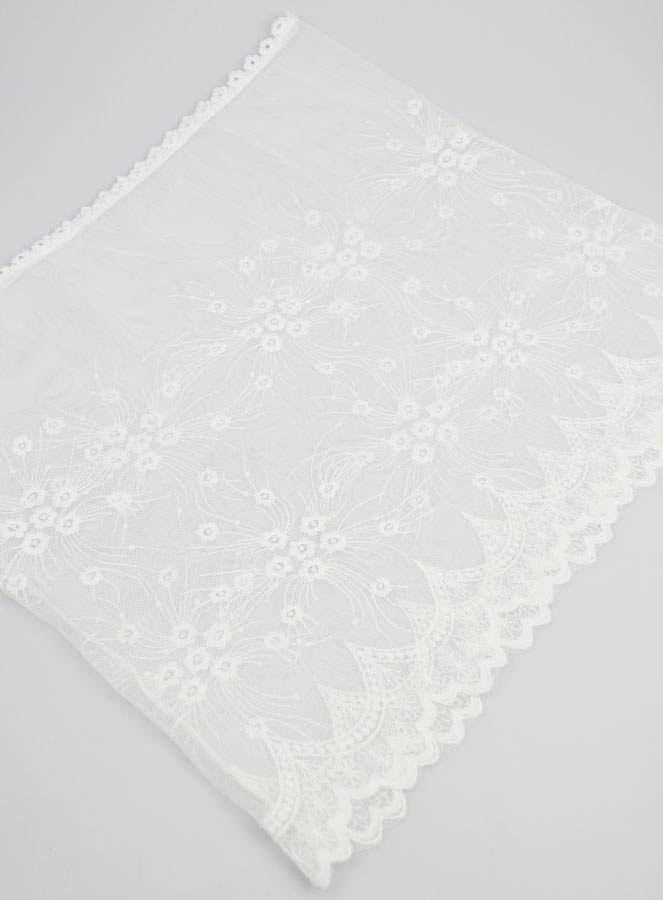 Voile Mantille Brodé - Blanc (pic 2)