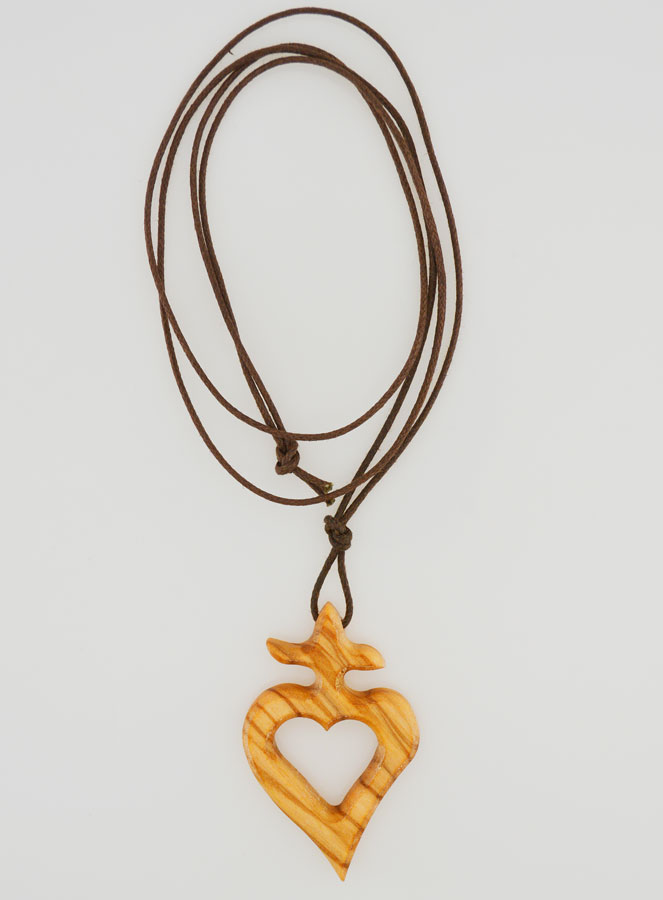 Pendentif Croix Ex-voto en Olivier & Cordon (pic 1)