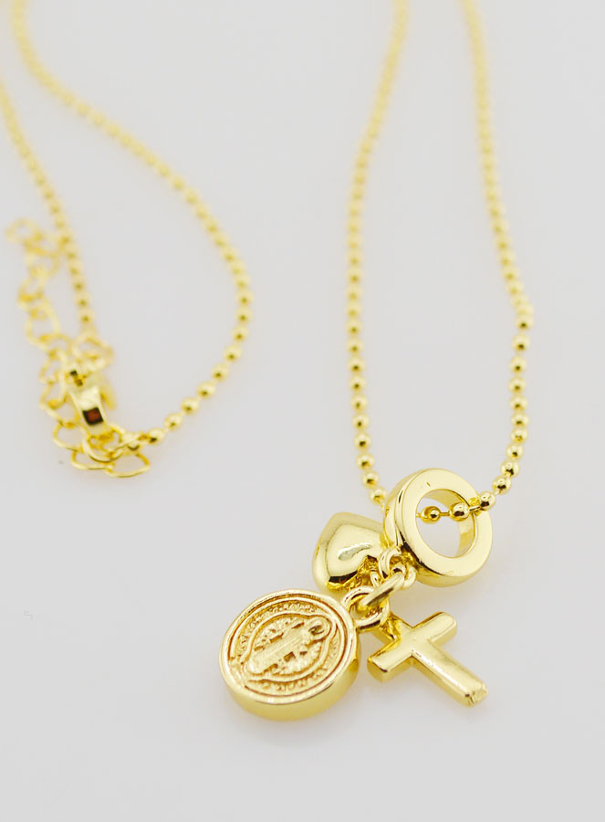 Collier Religieux 3 Breloques - 40cm (pic 3)