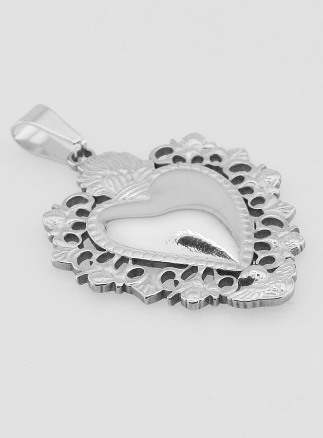 Grand Pendentif Ex Voto en Inox - 37mm (pic 3)