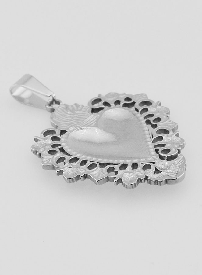 Grand Pendentif Ex Voto en Inox - 37mm (pic 4)