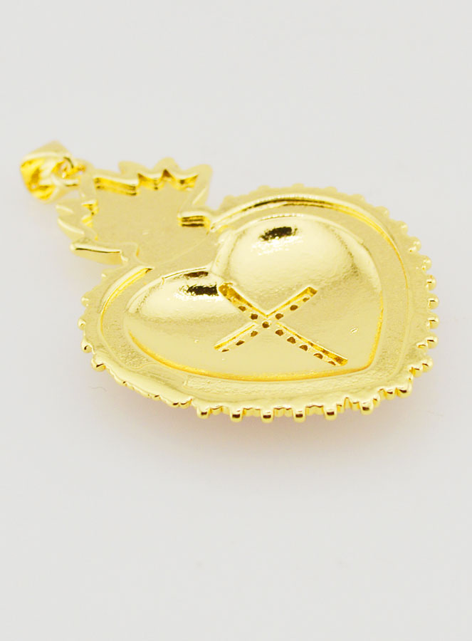 Pendentif Ex-Voto Rouge & Or - 40mm (pic 4)