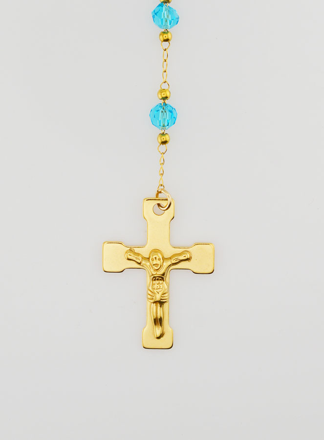 Chapelet Médaille de Saint Benoît en Inox - Turquoise (pic 3)