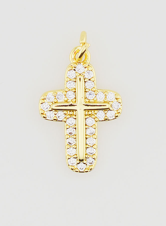 Pendentif Croix Arrondie - 15mm (pic 1)