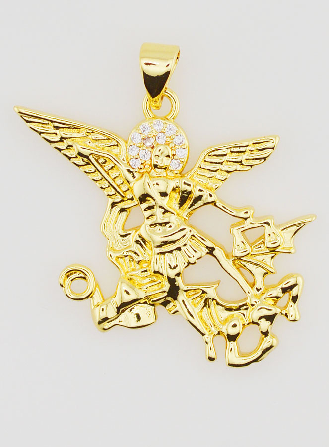 Pendentif Saint Michel Archange - 30mm (pic 1)