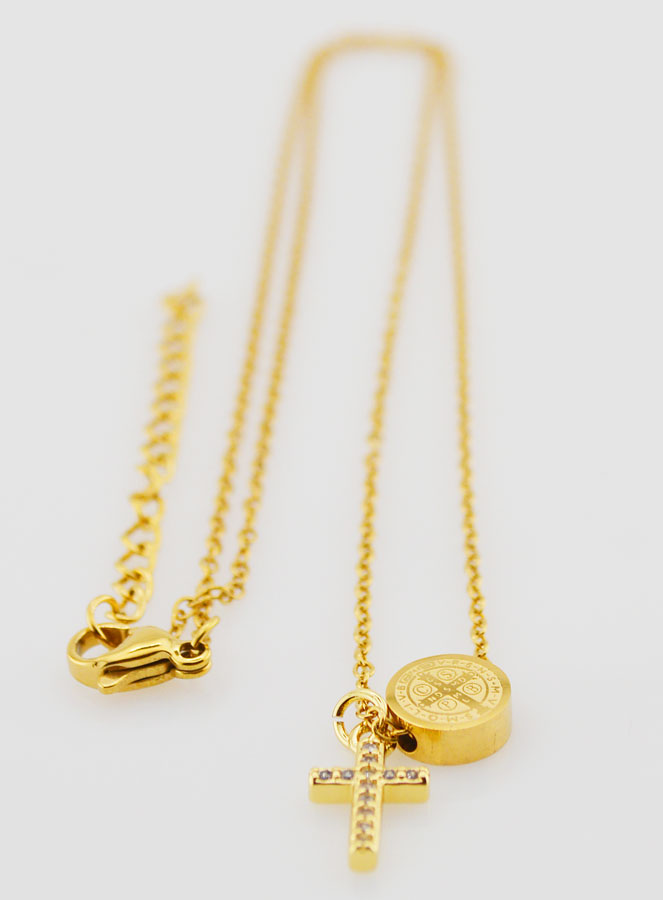 Collier de Protection Médaille Saint Benoît & Croix (pic 3)