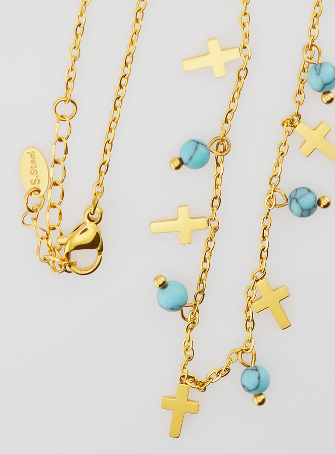 Collier Religieux Croix & Perles (pic 4)