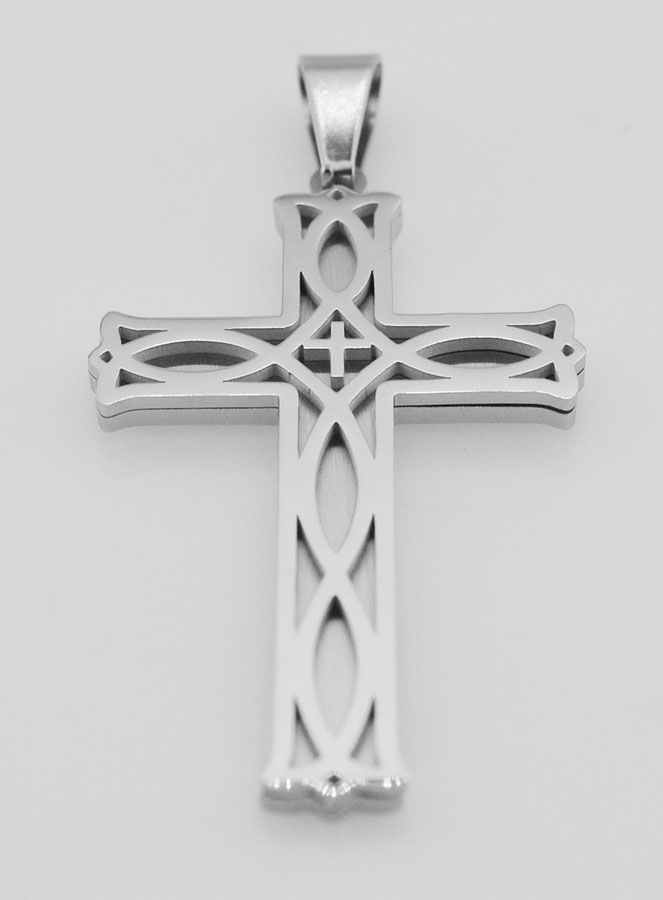 Pendentif Croix Motif Celtique - 42mm (pic 2)