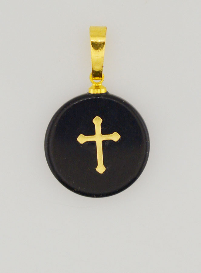 Médaille Avec Croix - Noir (pic 1)