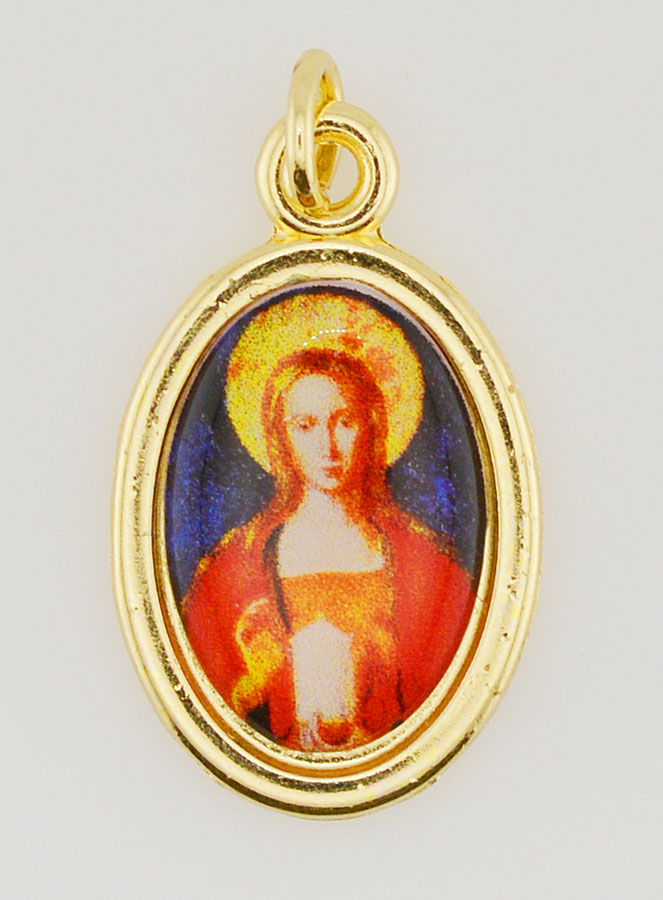 Médaille Sainte Marie Madeleine Dorée - 25mm (pic 1)