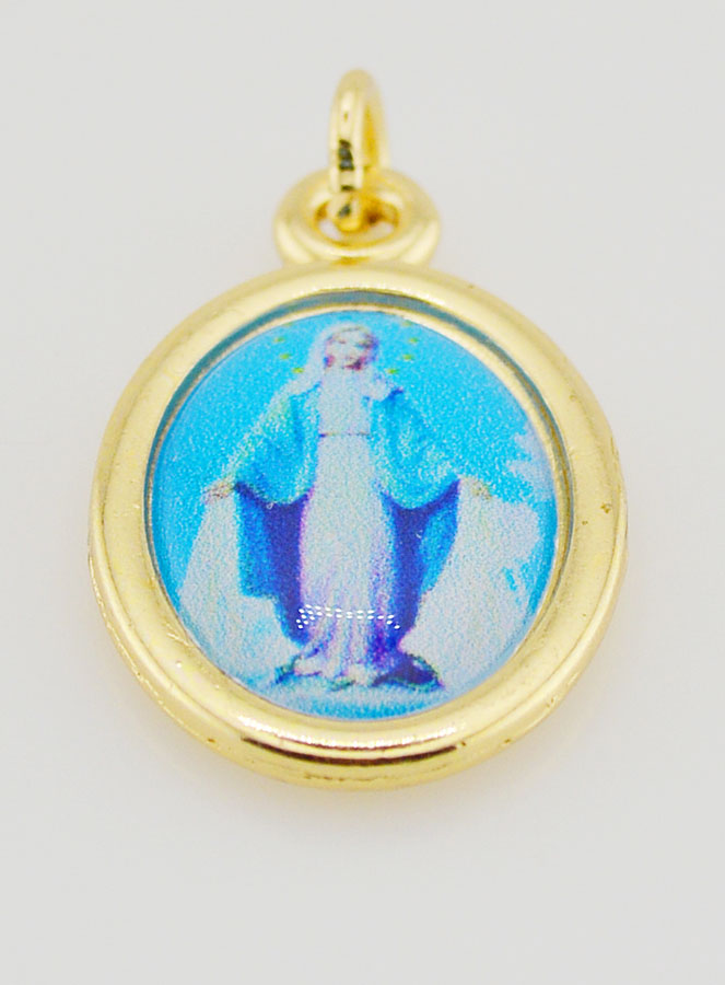 Médaille Vierge Miraculeuse Dorée - 25mm (pic 2)