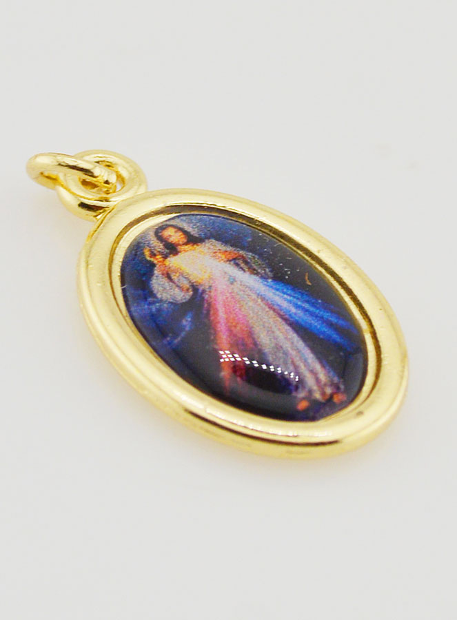 Médaille Christ Miséricordieux Dorée - 25mm (pic 3)