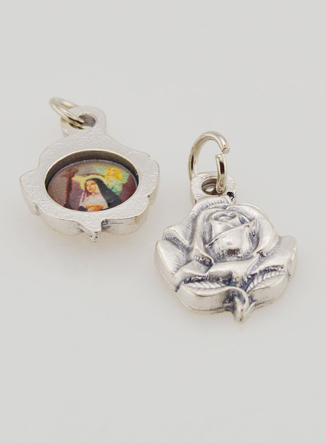 Médaille Rose 14mm - Sainte Rita (pic 2)