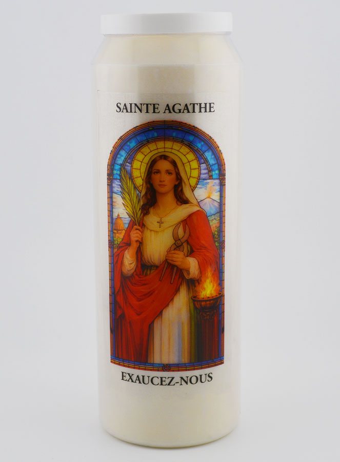 Bougie de Neuvaine à Sainte Agathe Avec Prière (pic 3)