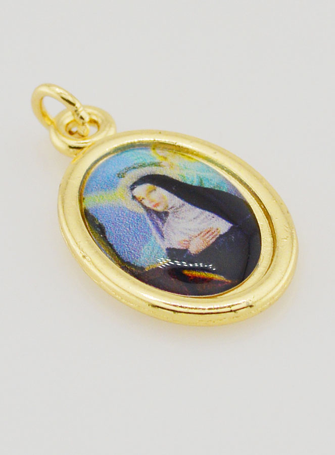 Médaille Sainte Rita Dorée - 25mm (pic 2)
