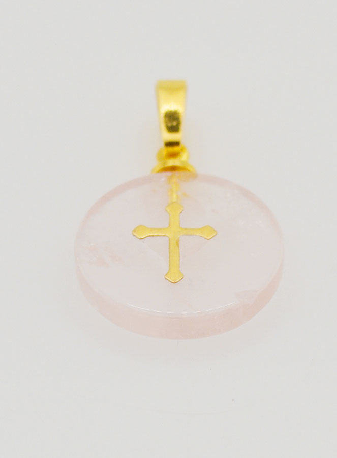 Médaille Translucide Avec Croix (pic 2)