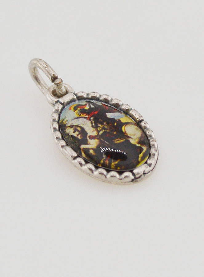 Médaille Bord Torsadé 15mm - Saint Georges (pic 3)