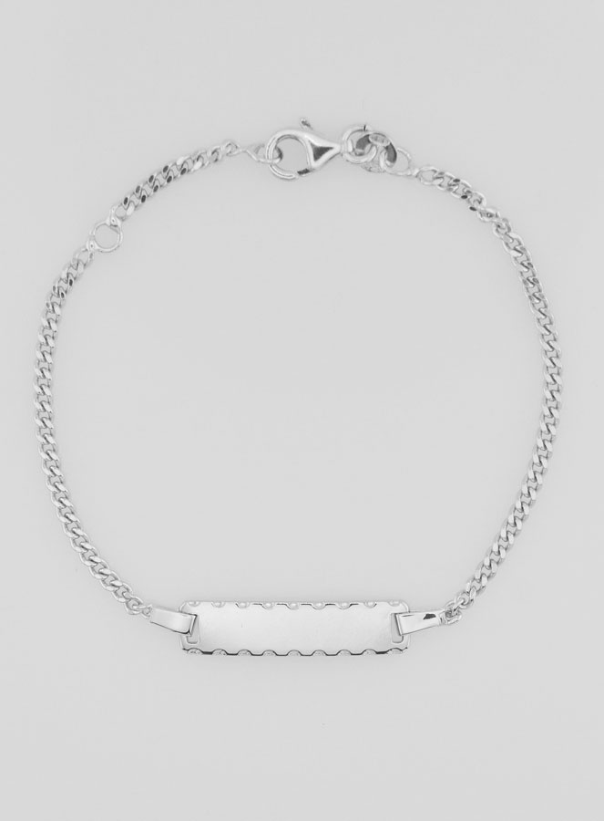 Gourmette de Baptême Enfant en Argent - 16cm (pic 3)