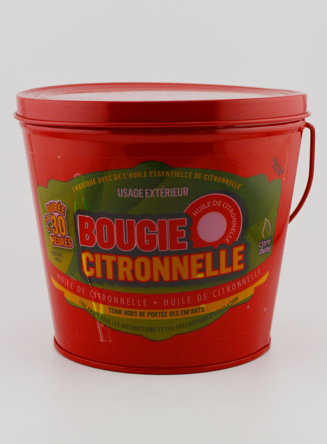 Bougie Citronnelle Seau Métal - Rouge (pic 1)