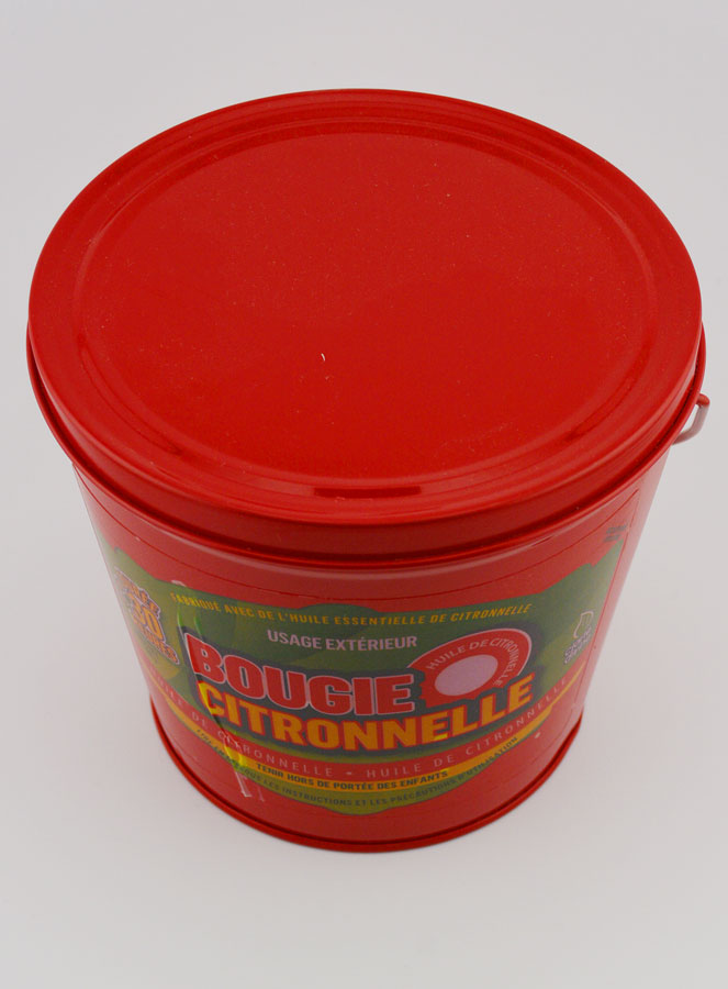 Bougie Citronnelle Seau Métal - Rouge (pic 2)