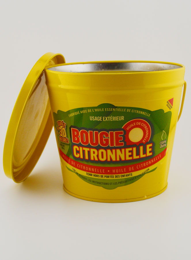 Bougie Citronnelle Seau Métal - Jaune (pic 2)