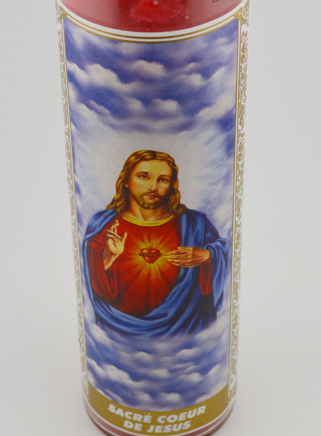 Bougie en Verre - Sacré Coeur de Jésus & Prière (pic 4)