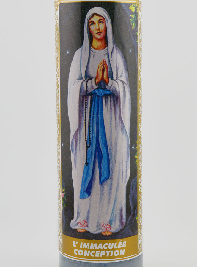 Bougie en Verre - Immaculée Conception & Prière (pic 3)