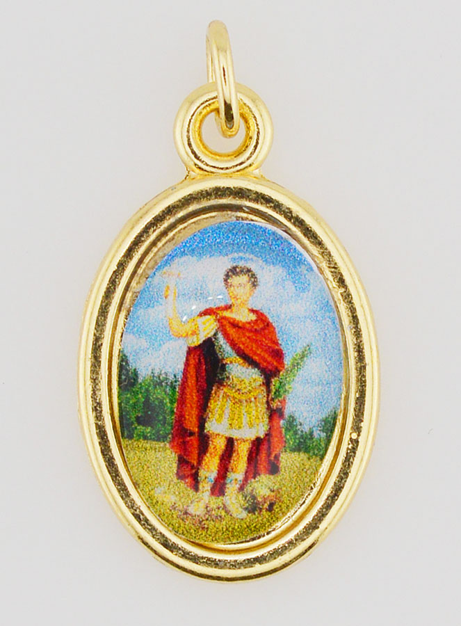 Médaille Saint Expedit Dorée - 25mm (pic 1)